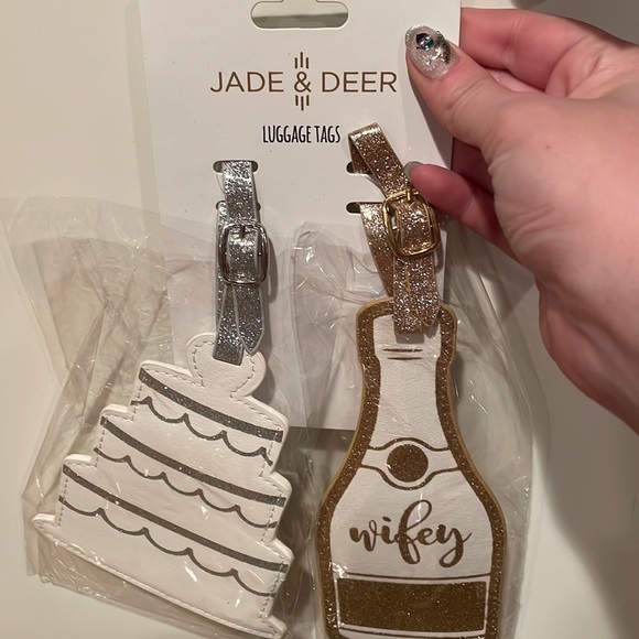 Jade & Deer Other - Wedding themed luggage tags
